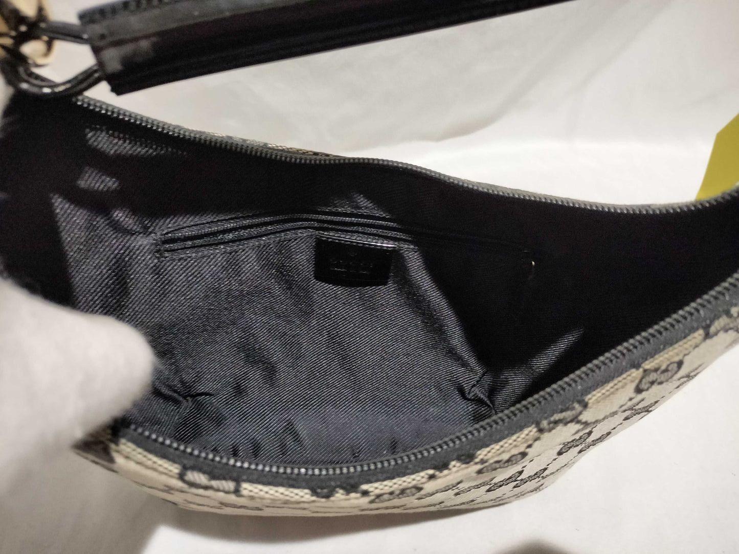 GUCCI GG Canvas One-Shoulder Bag 001・4158・3444 Gray/Black Shoulder Bag
