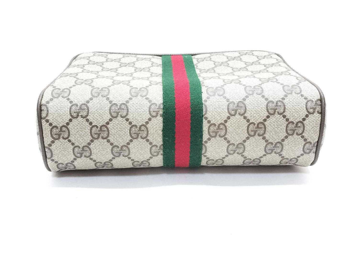 GUCCI 89・01・012 GG Supreme Clutch Bag, Second Bag, Sherry Second Bag