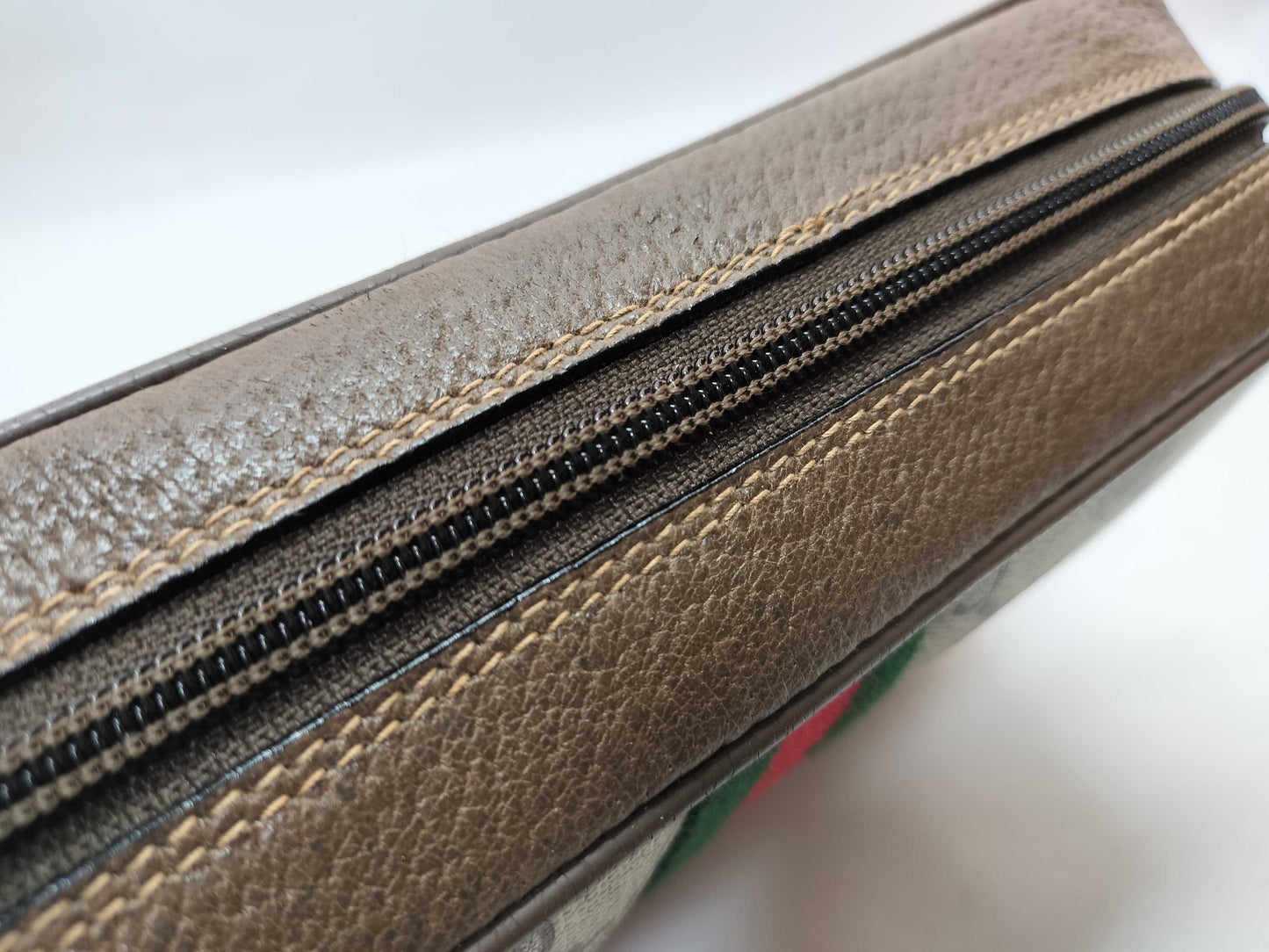 GUCCI 89・01・012 GG Supreme Clutch Bag, Second Bag, Sherry Second Bag