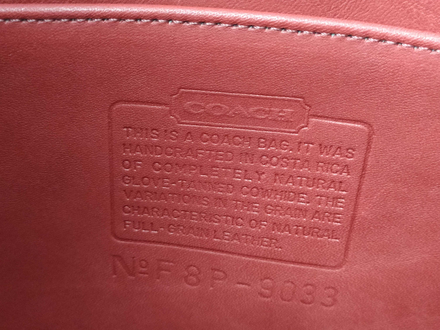 COACH Old Coach 9033 Red One-Shoulder Shoulder Bag
