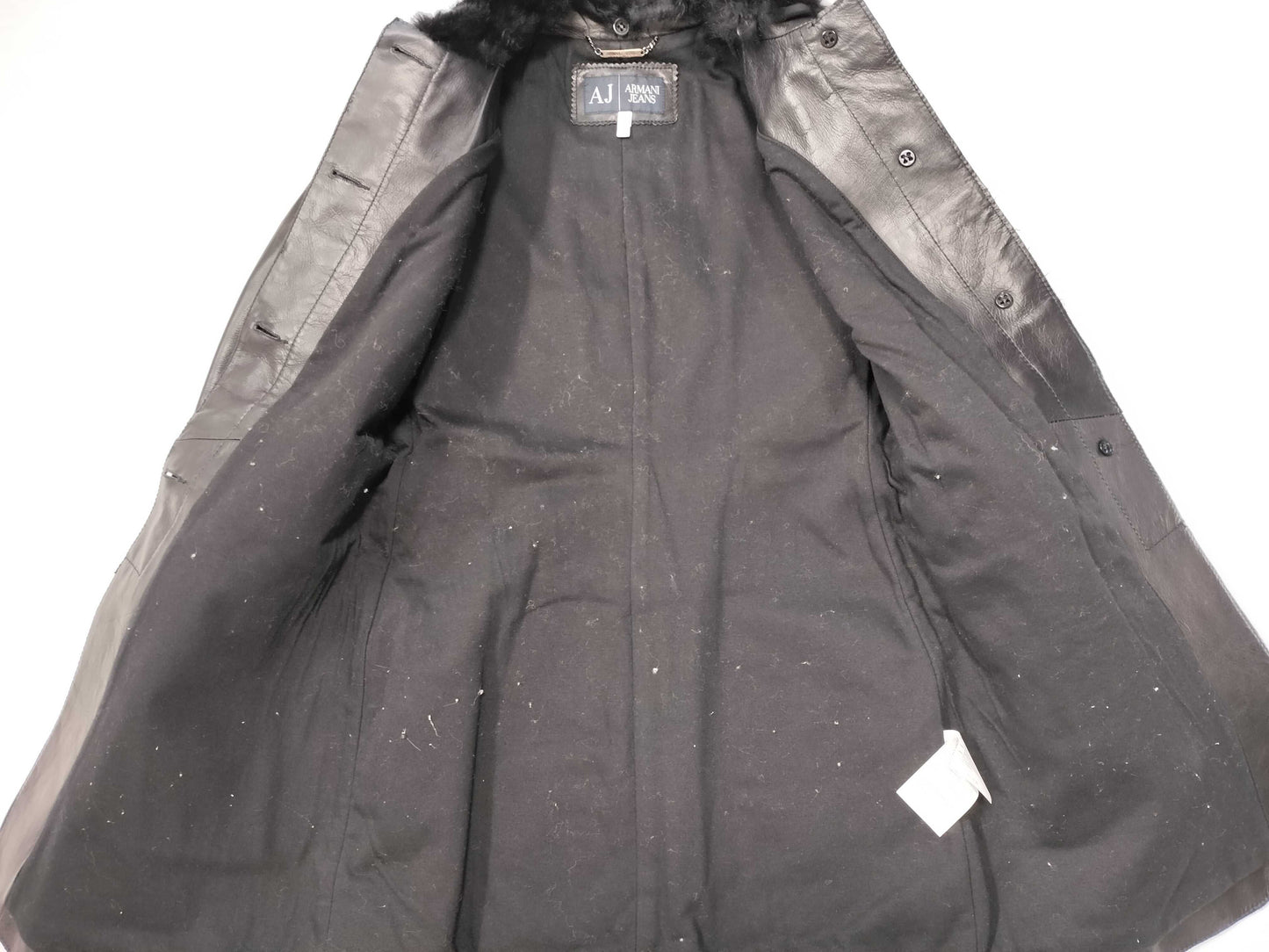 ARMANI JEANS Leather Coat Jacket