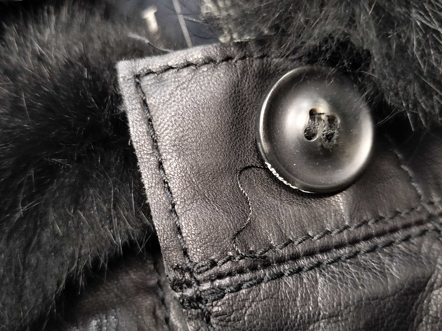 ARMANI JEANS Leather Coat Jacket
