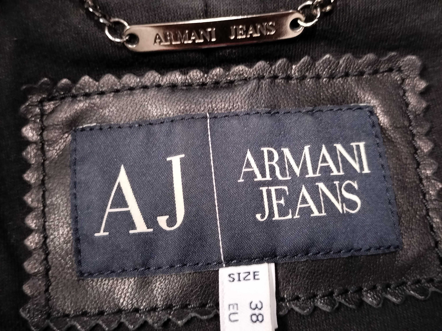 ARMANI JEANS Leather Coat Jacket