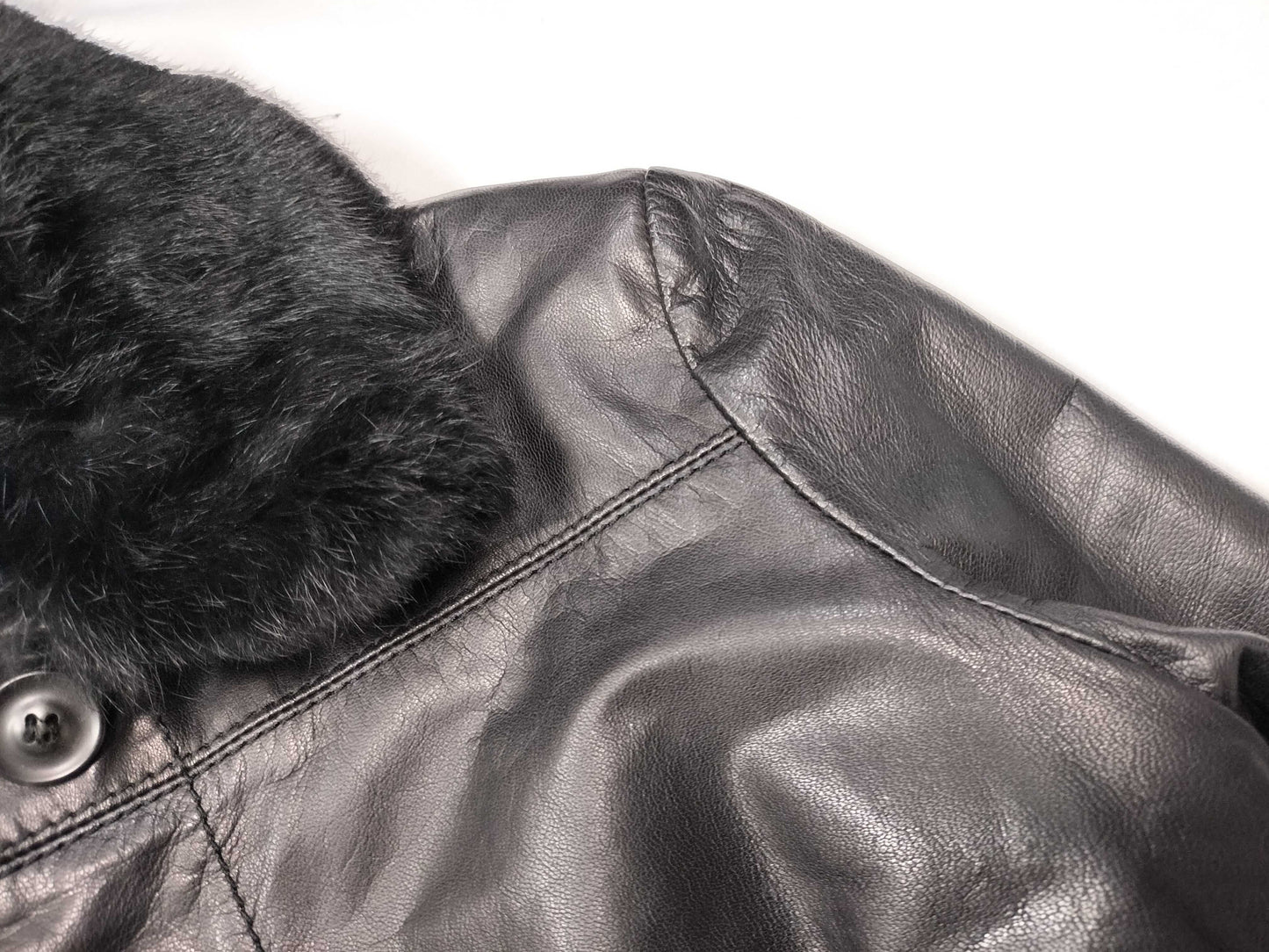 ARMANI JEANS Leather Coat Jacket