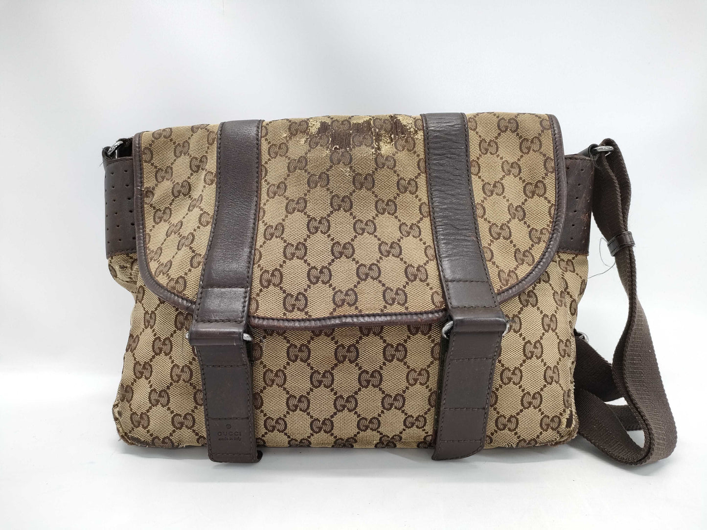 GUCCI GG Canvas Messenger Shoulder Bag