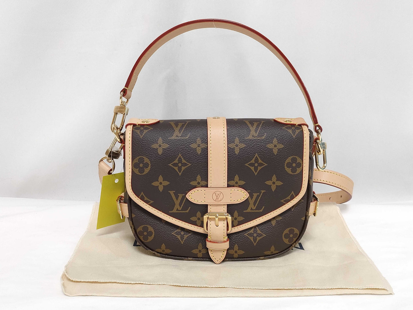 LOUIS VUITTON RFID Verified, Serial Number Unverified, Monogram Saumur BB Shoulder Bag