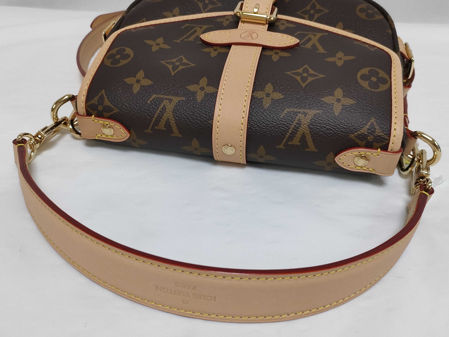 LOUIS VUITTON RFID Verified, Serial Number Unverified, Monogram Saumur BB Shoulder Bag