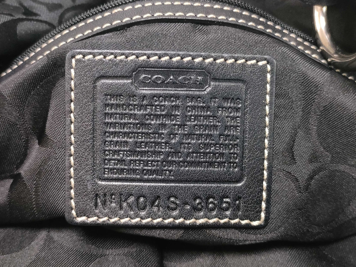 COACH One Shoulder Bag 3651 Black