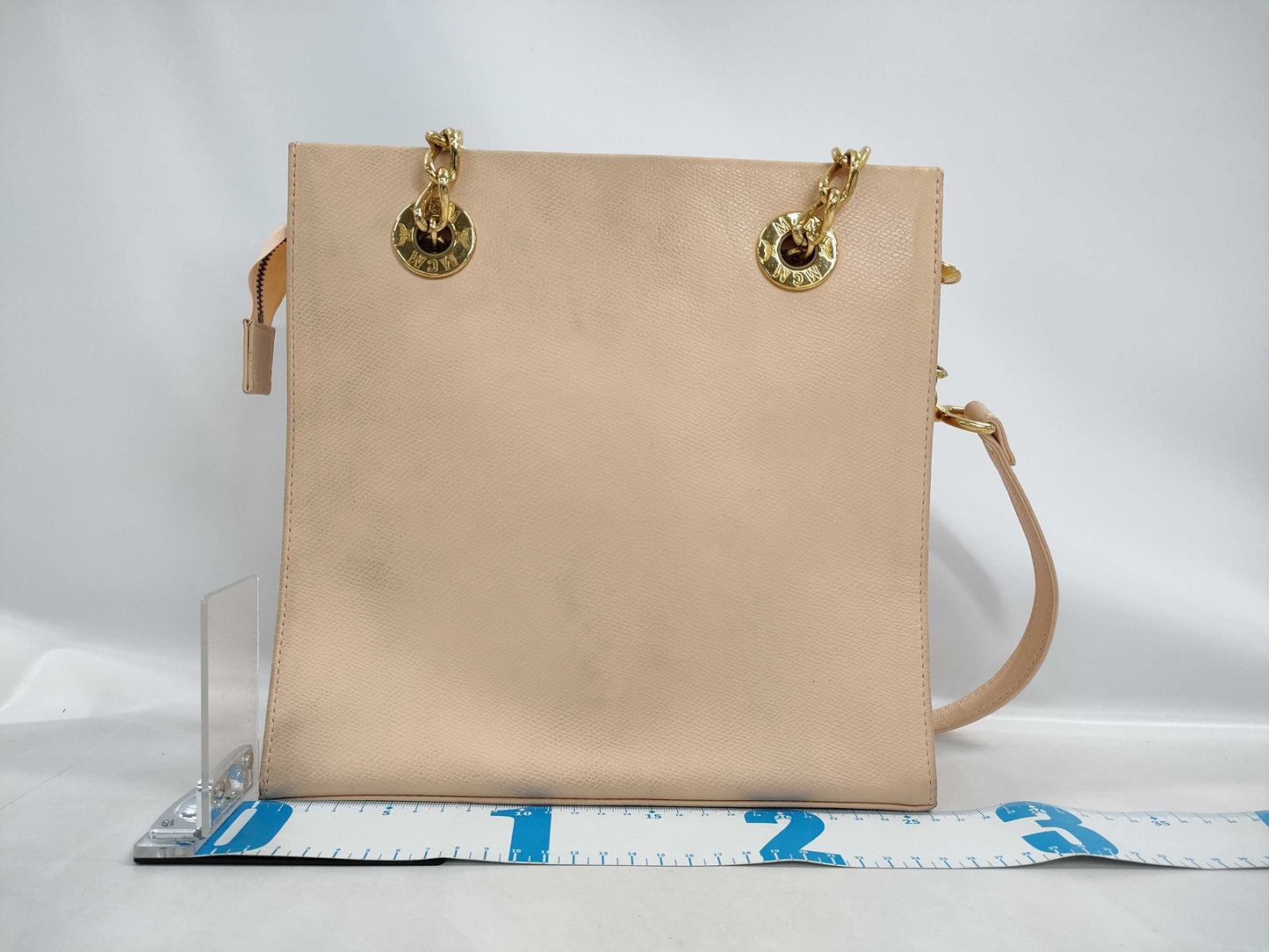 MCM Chain Leather Tote Bag