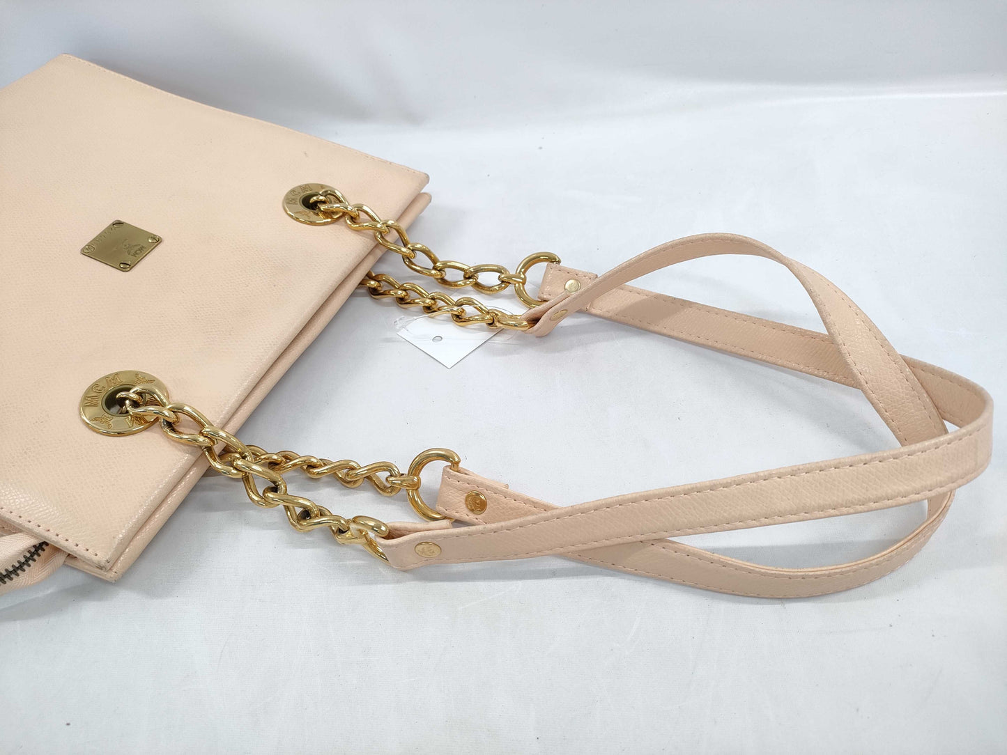 MCM Chain Leather Tote Bag