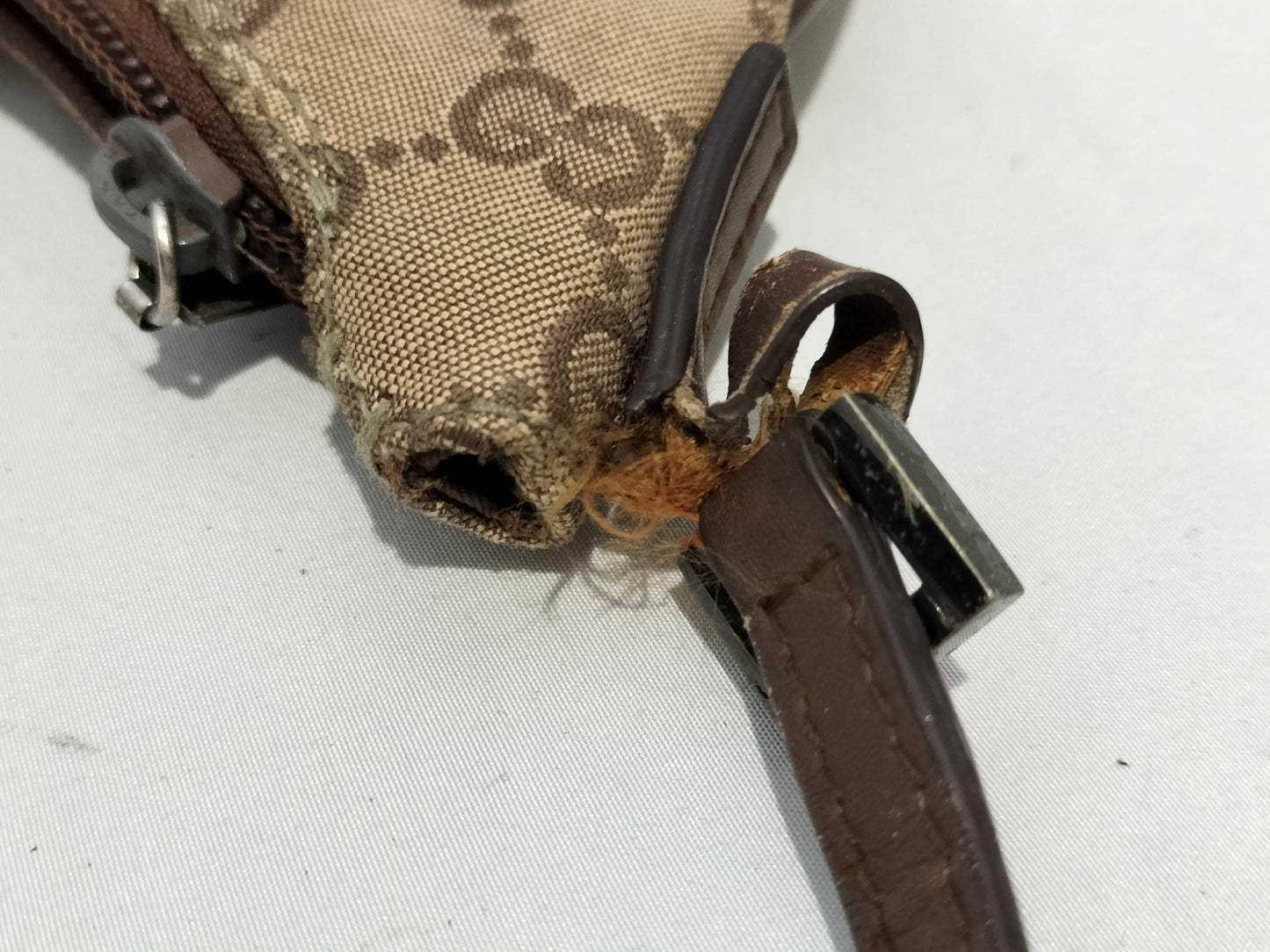 GUCCI Bamboo Leather Bag/Pouch Set Shoulder Bag