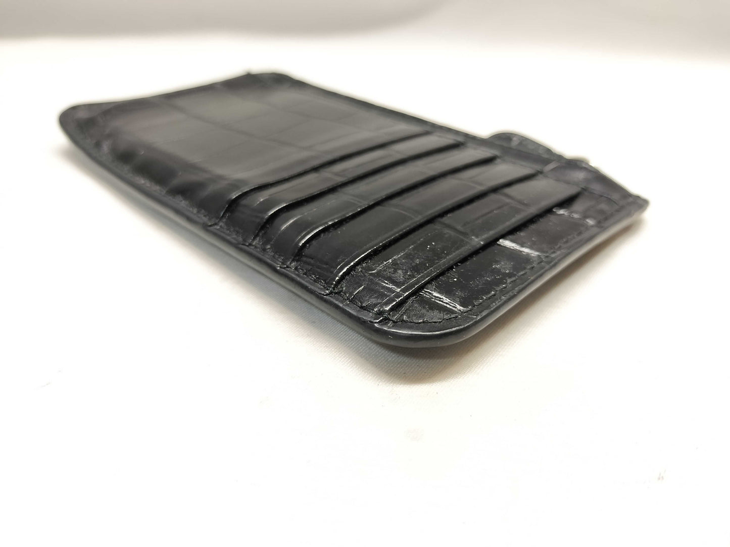 BALENCIAGA Crocodile Embossed Card and Coin Case