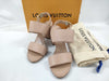 LOUIS VUITTON Pink Logo Horizon Heel Sandals, Size 36 1/2