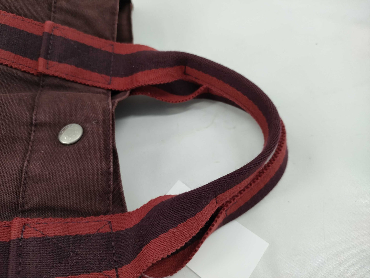 HERMES Foul Tote Brown x Red Tote Bag
