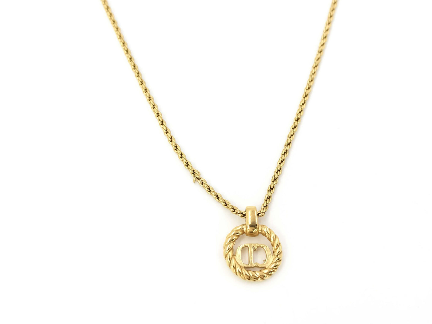 Dior Logo Circle Necklace Necklace