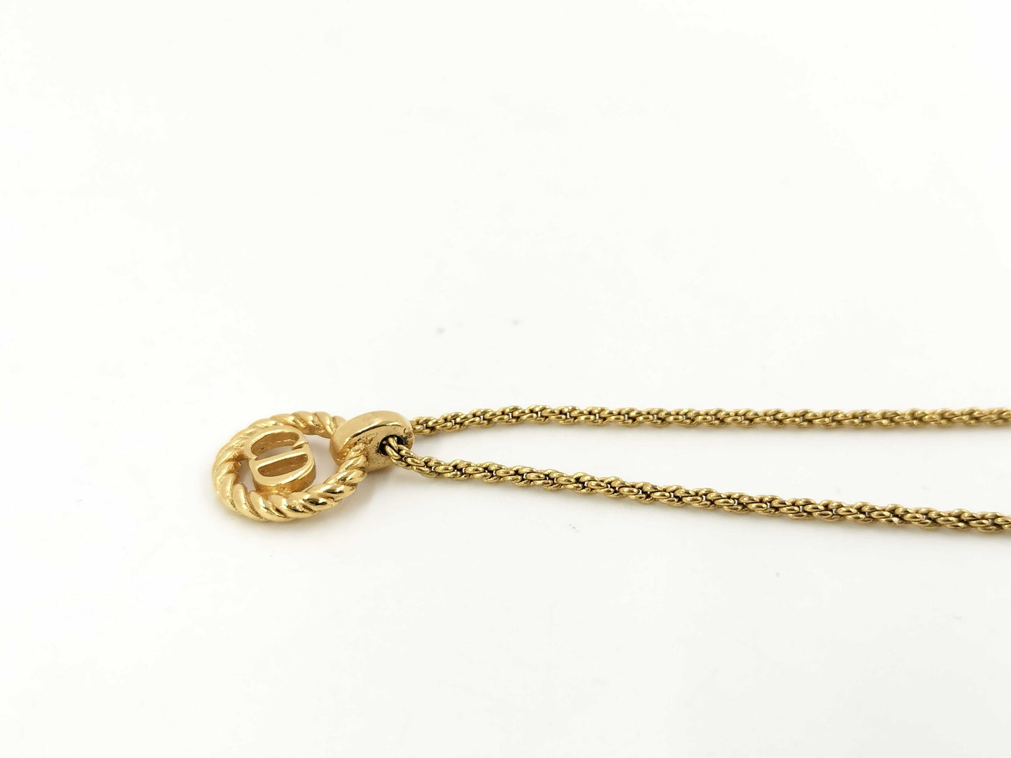 Dior Logo Circle Necklace Necklace