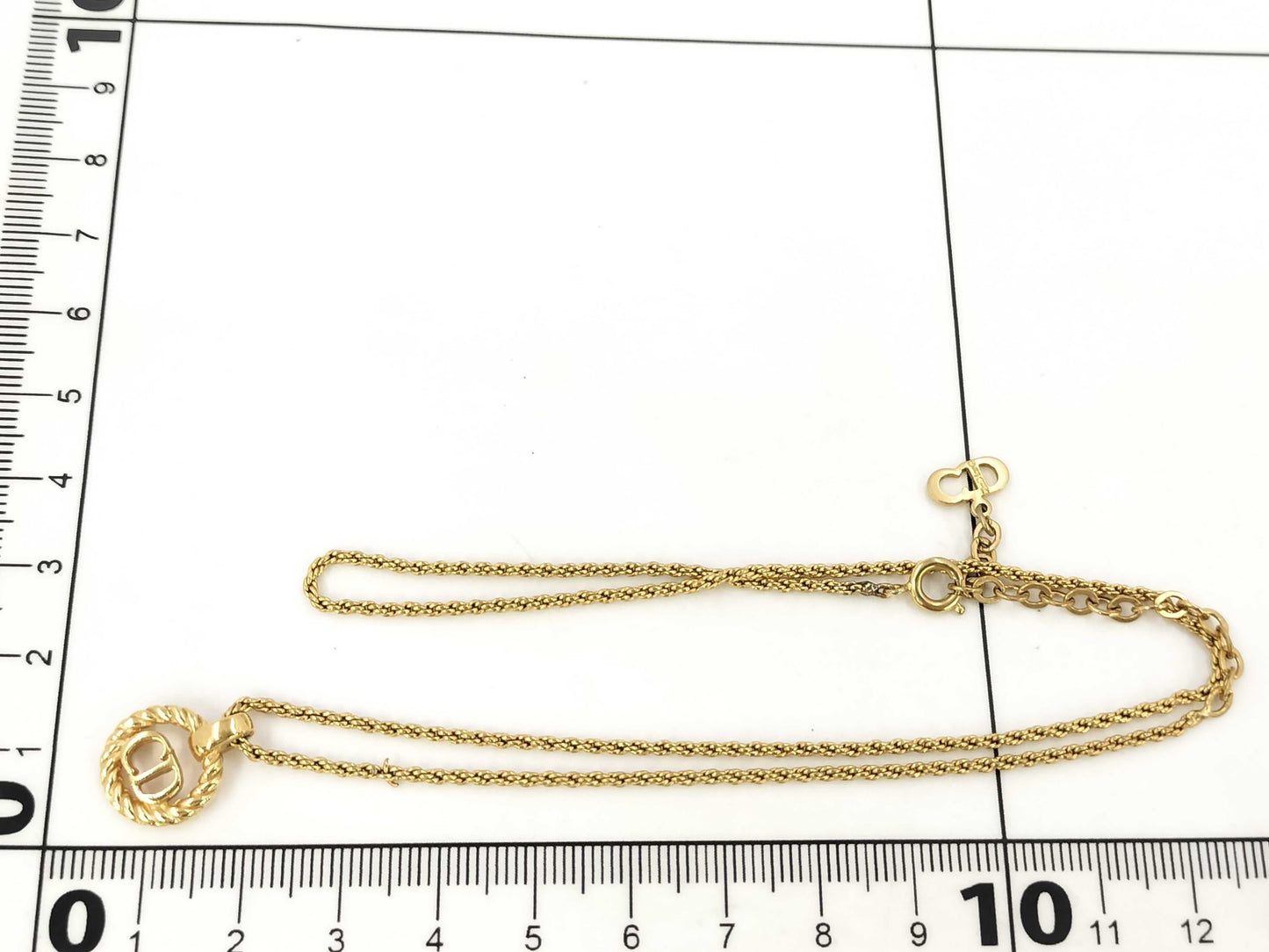 Dior Logo Circle Necklace Necklace