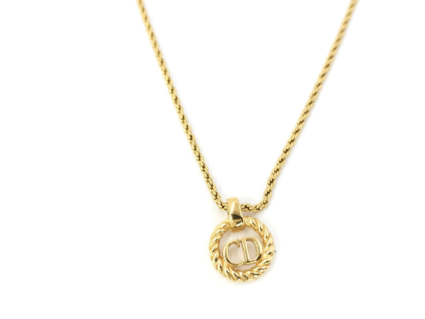 Dior Logo Circle Necklace Necklace