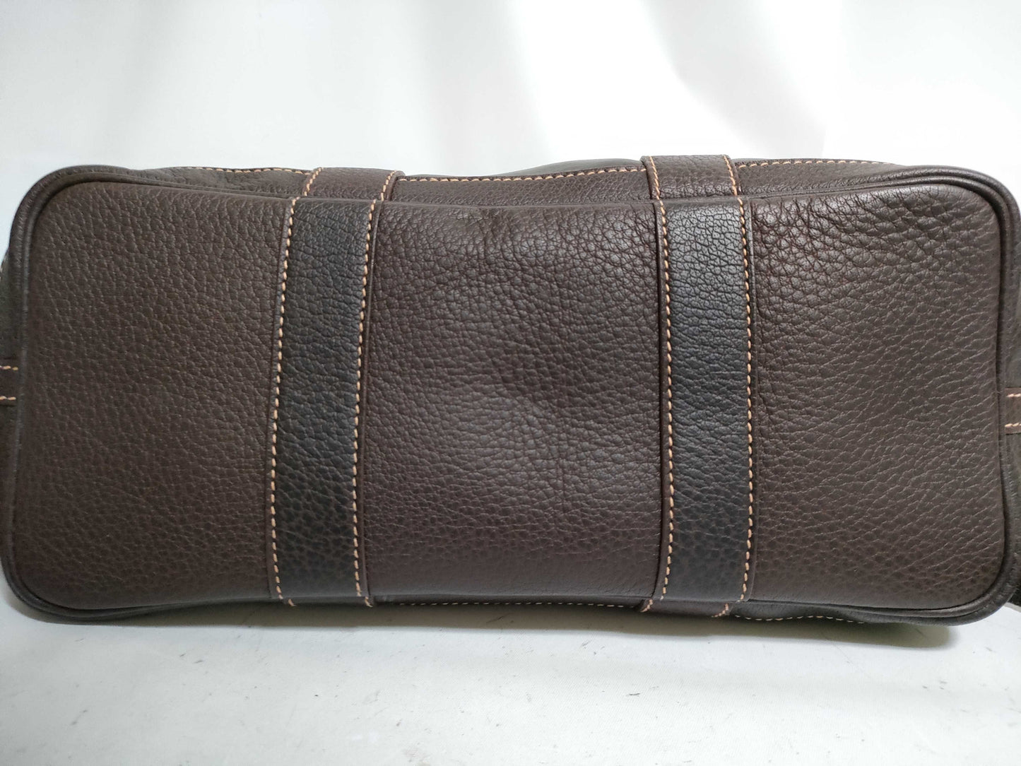HERMES H Garden Party All Leather Brown Tote Bag
