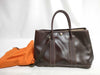 HERMES H Garden Party All Leather Brown Tote Bag