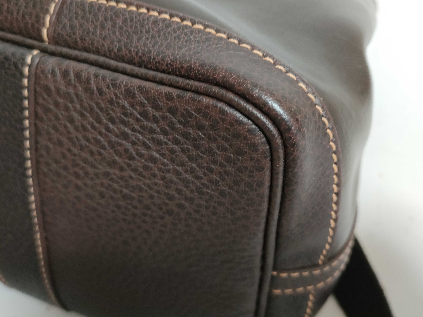 HERMES H Garden Party All Leather Brown Tote Bag