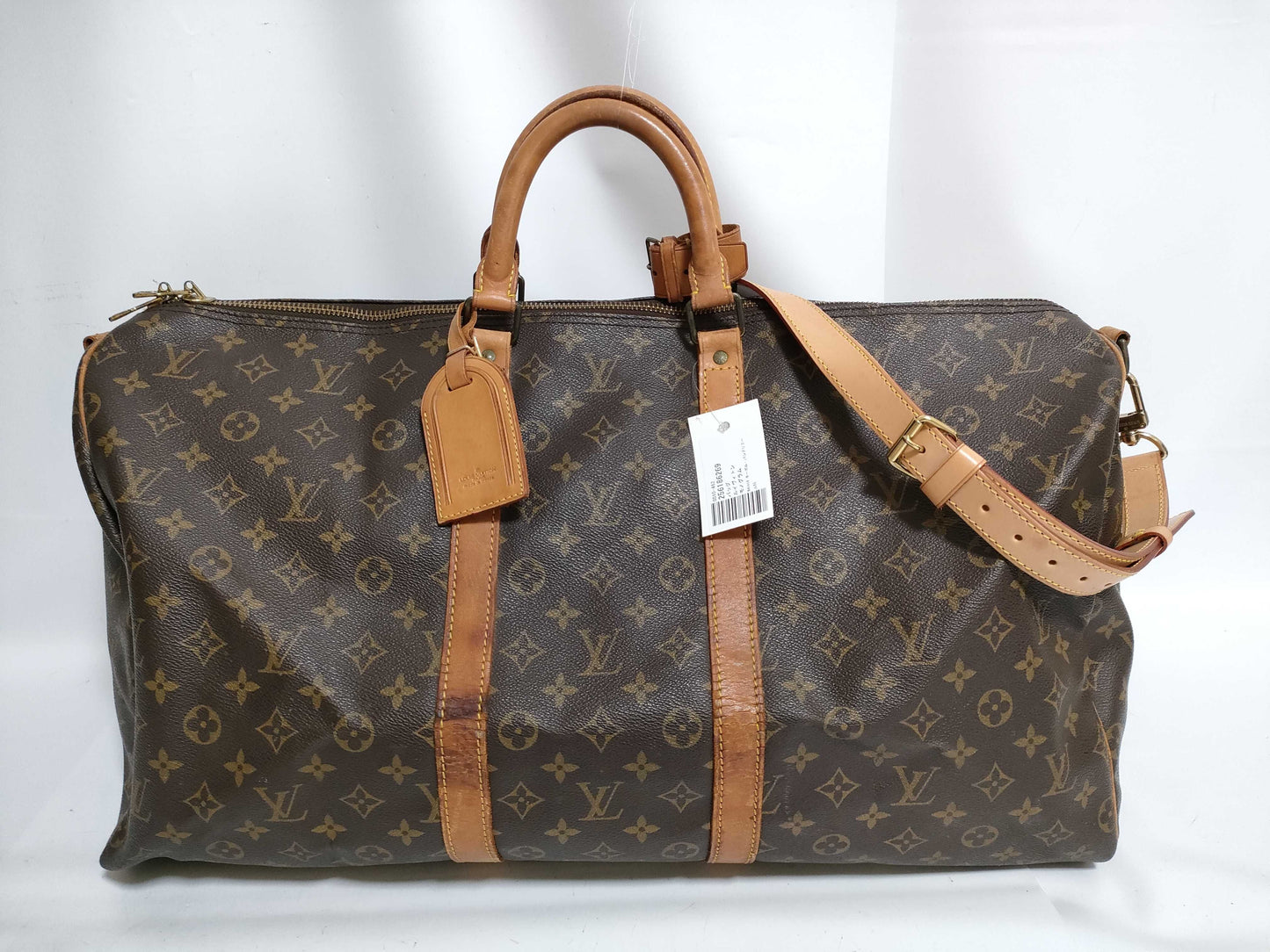 LOUIS VUITTON RFID Unverified Monogram M41414 Keepall Bandouliere 55 Boston Bag