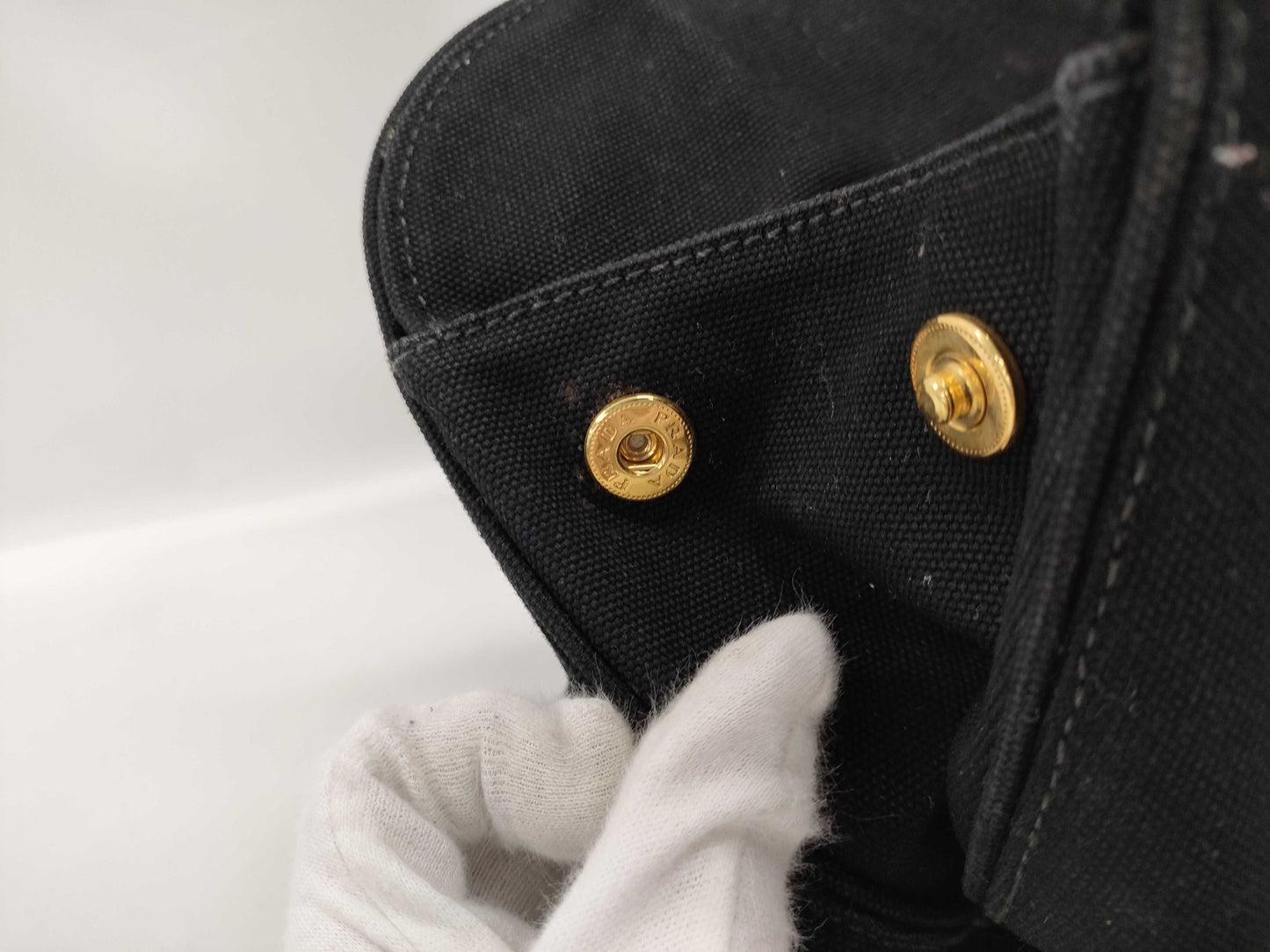 PRADA Canvas Jacquard Handbag