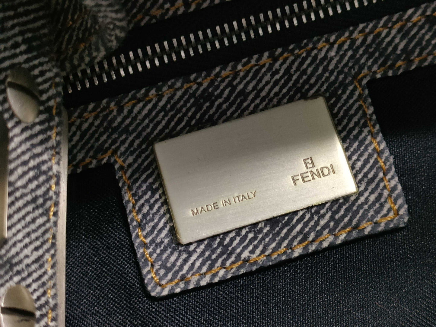 FENDI Mamma Denim Shoulder Bag