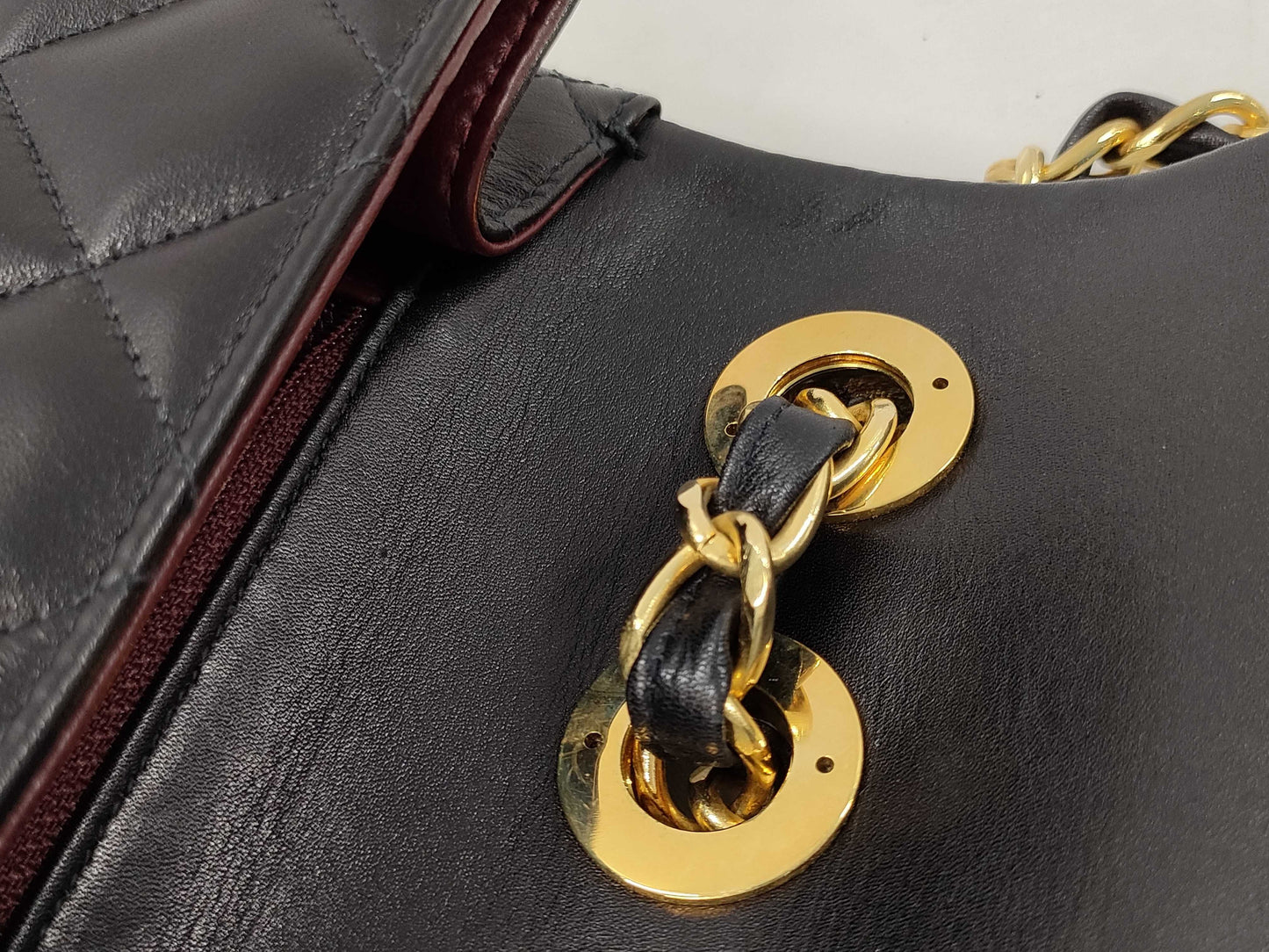 CHANEL Lambskin Dekamato 34 Shoulder Bag