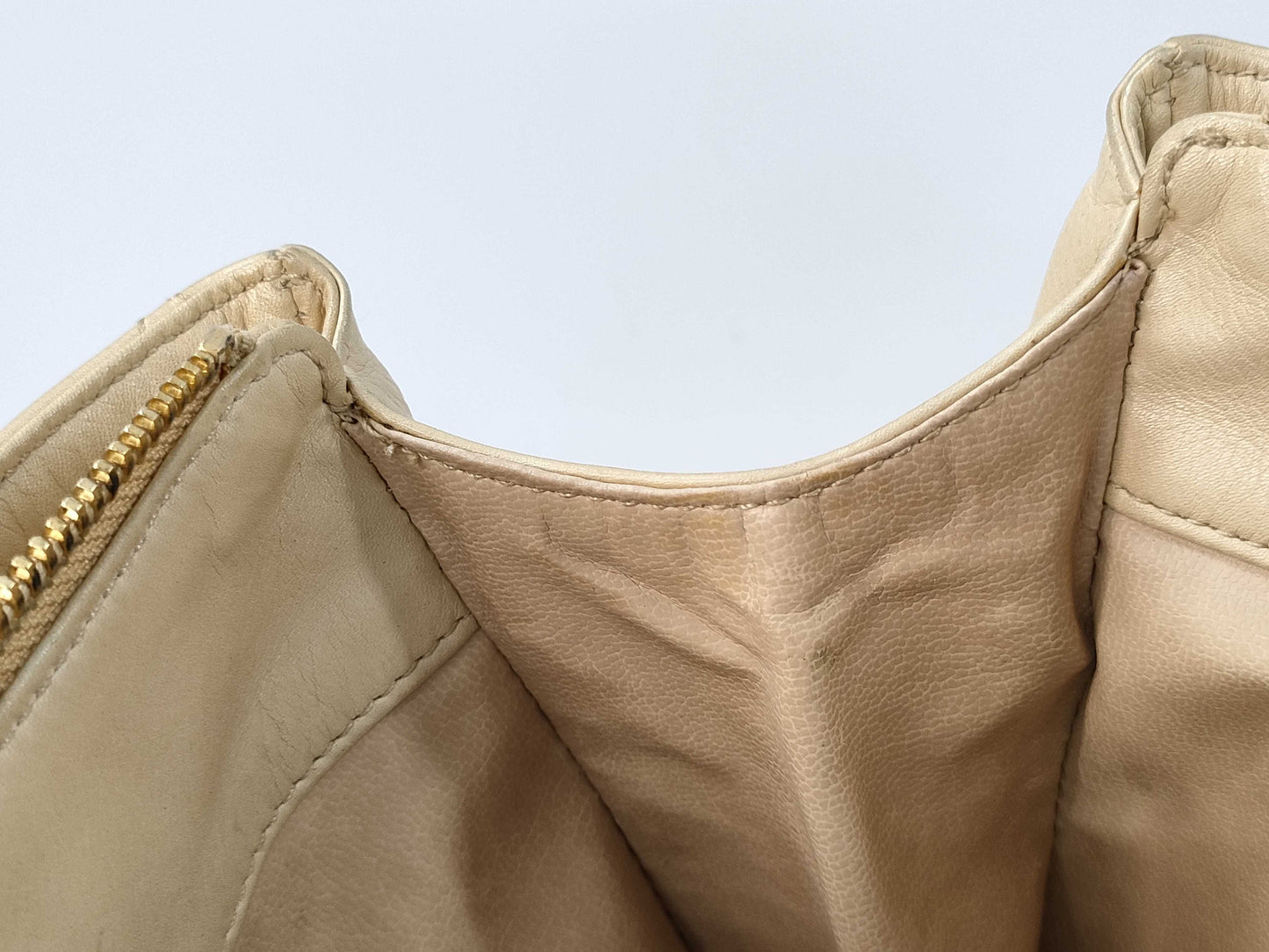 CHANEL Lambskin Matelasse Chain Tote Shoulder Bag