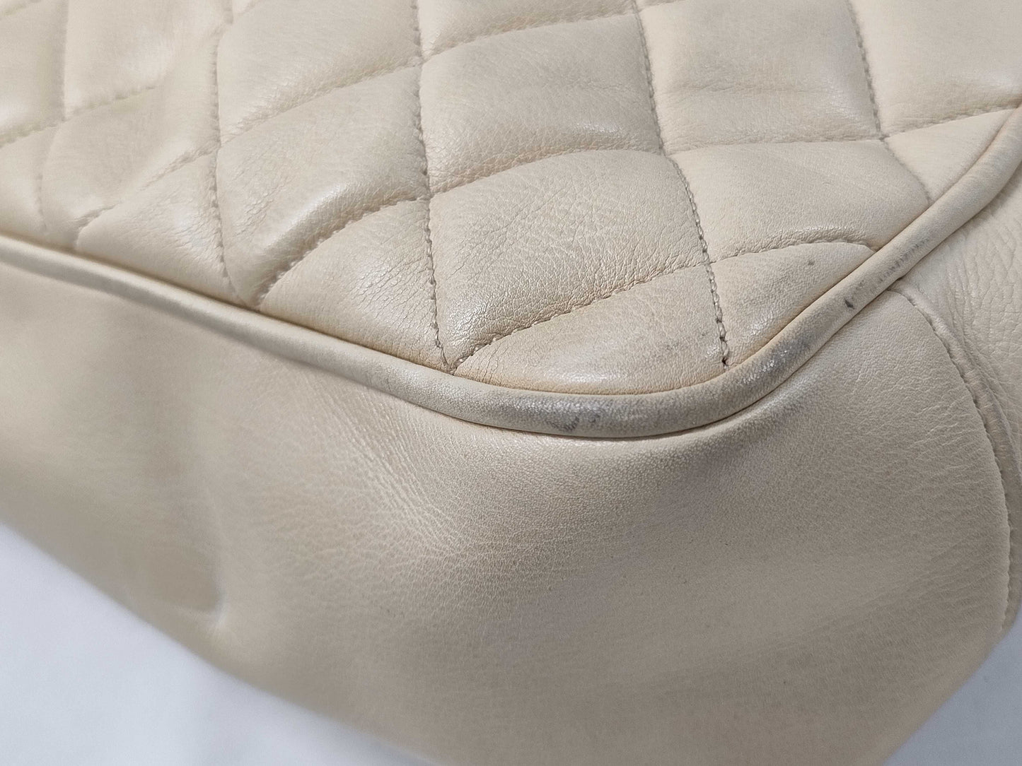 CHANEL Lambskin Matelasse Chain Tote Shoulder Bag