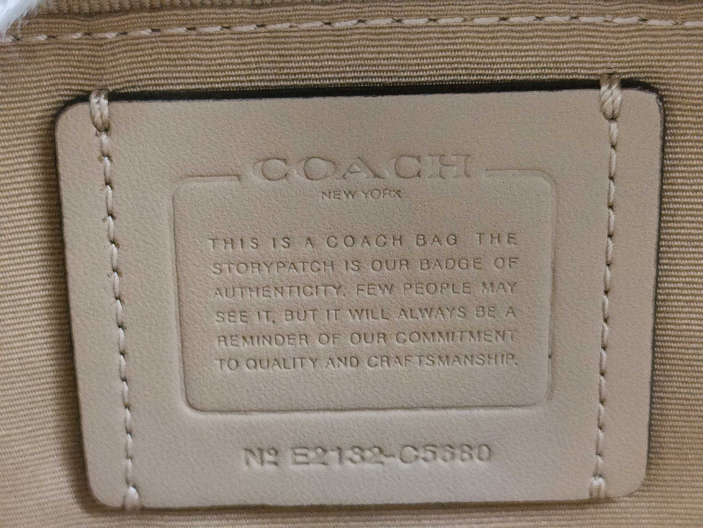 COACH C5180 Leather Backpack White Backpack