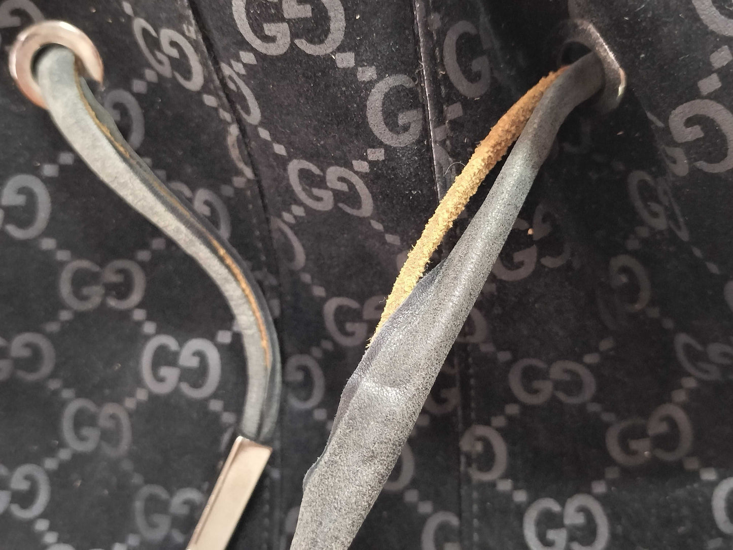 GUCCI GG Suede 0013746 Shoulder Bag