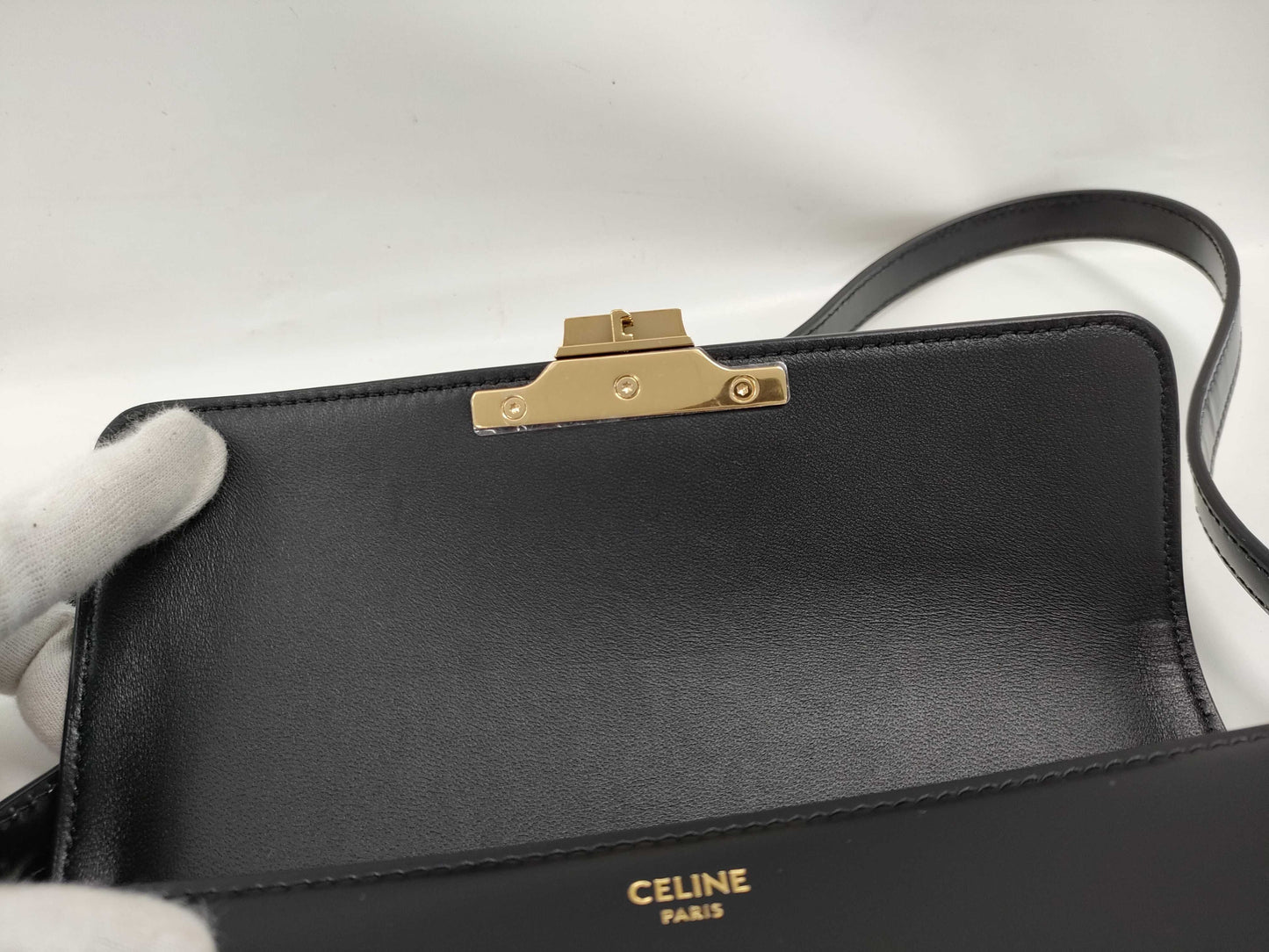 CELINE Claude Shoulder Bag in Black