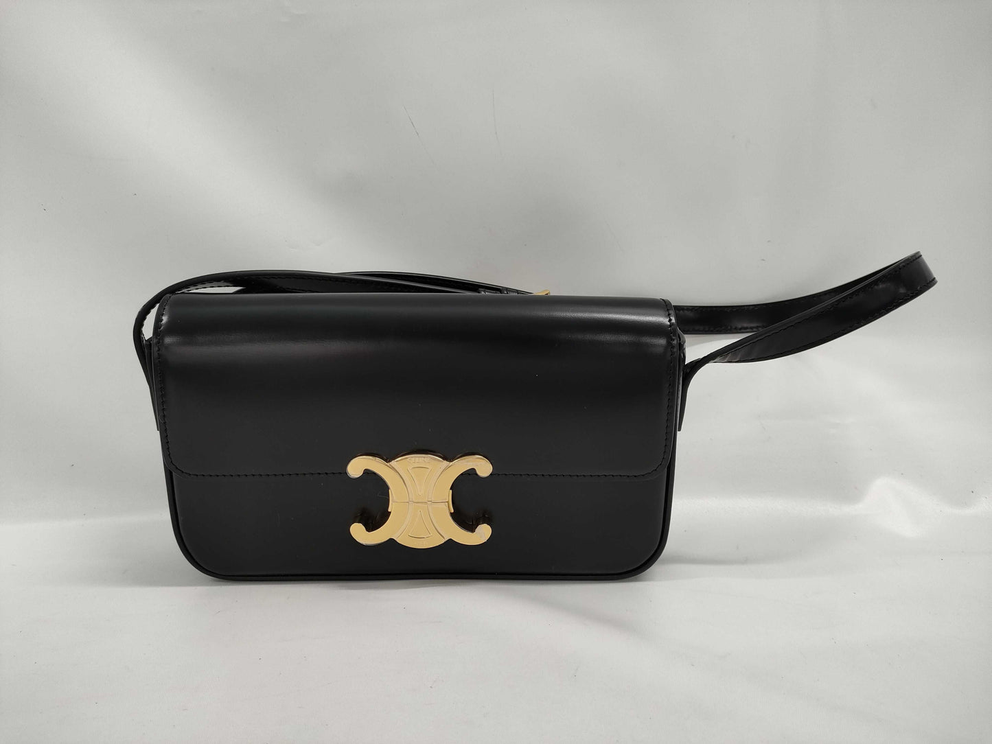 CELINE Claude Shoulder Bag in Black