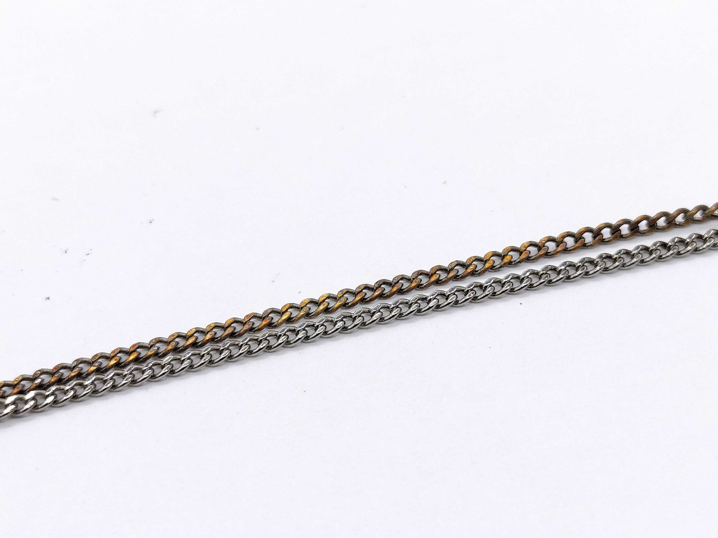 Yves Saint Laurent Twisted Curb Chain Necklace with YSL Logo
