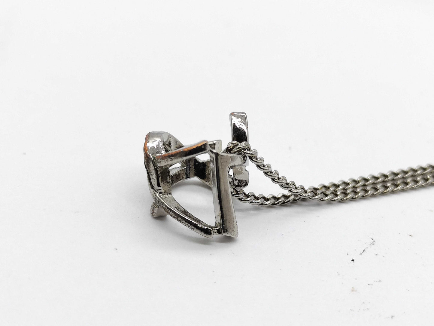 Yves Saint Laurent Twisted Curb Chain Necklace with YSL Logo