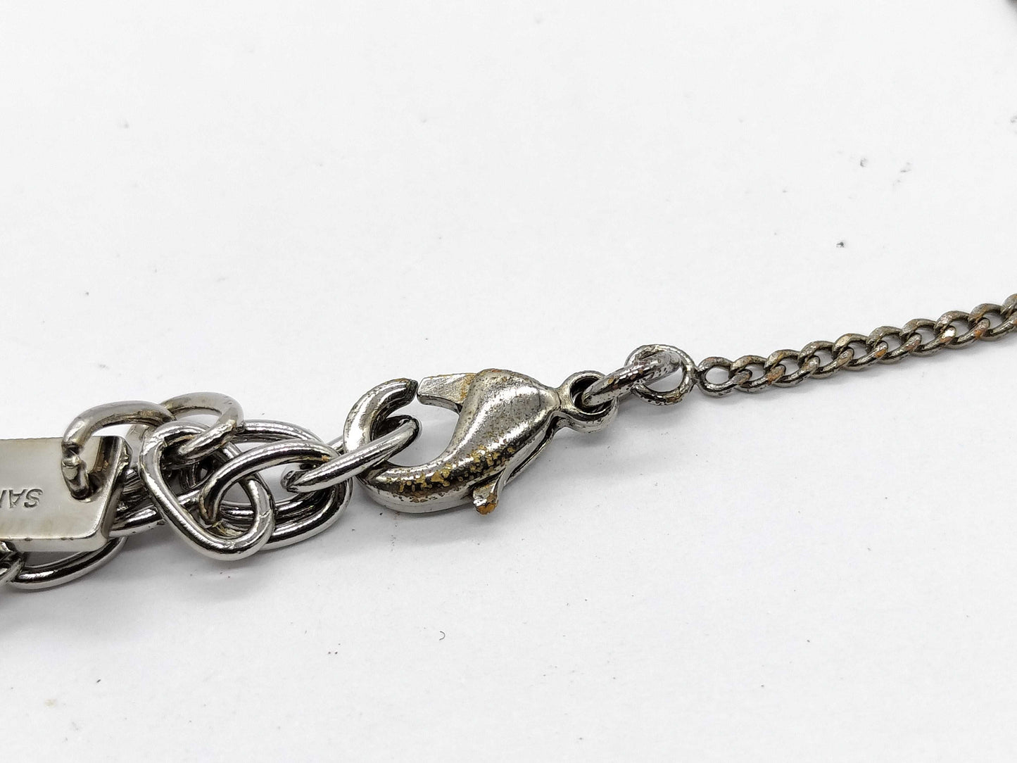 Yves Saint Laurent Twisted Curb Chain Necklace with YSL Logo