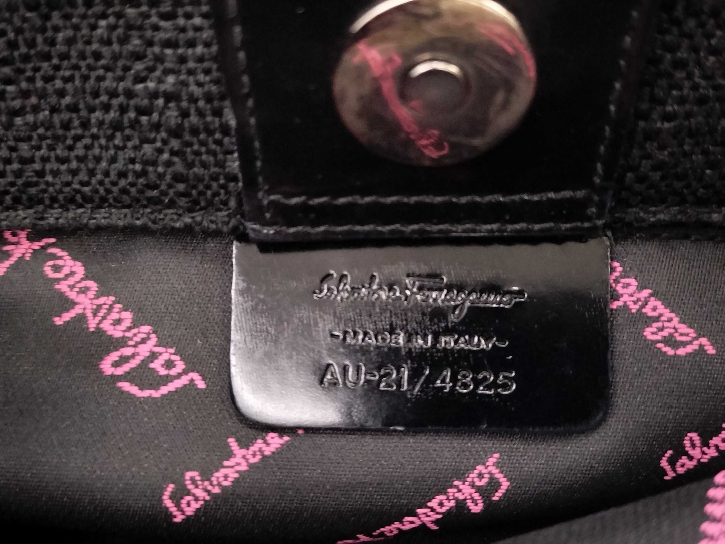 Salvatore Ferragamo Canvas Tote Bag in Black