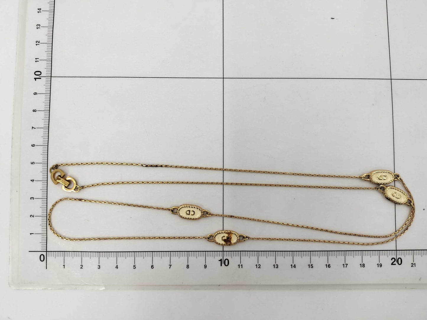Dior logo necklace necklace