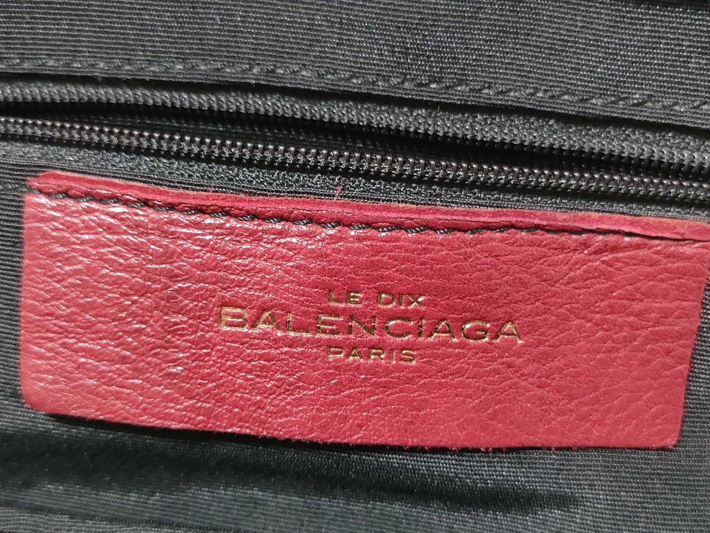 BALENCIAGA LE DIX Clasp One-Shoulder Red Shoulder Bag