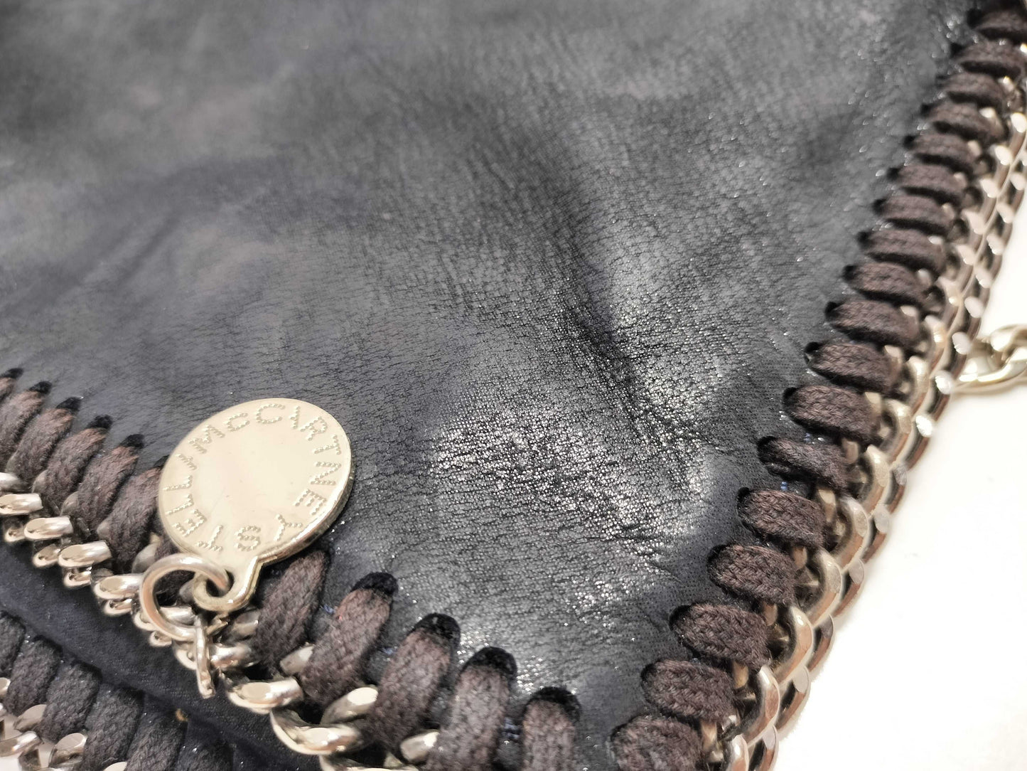 Stella McCartney Black Synthetic Leather Chain Shoulder Bag