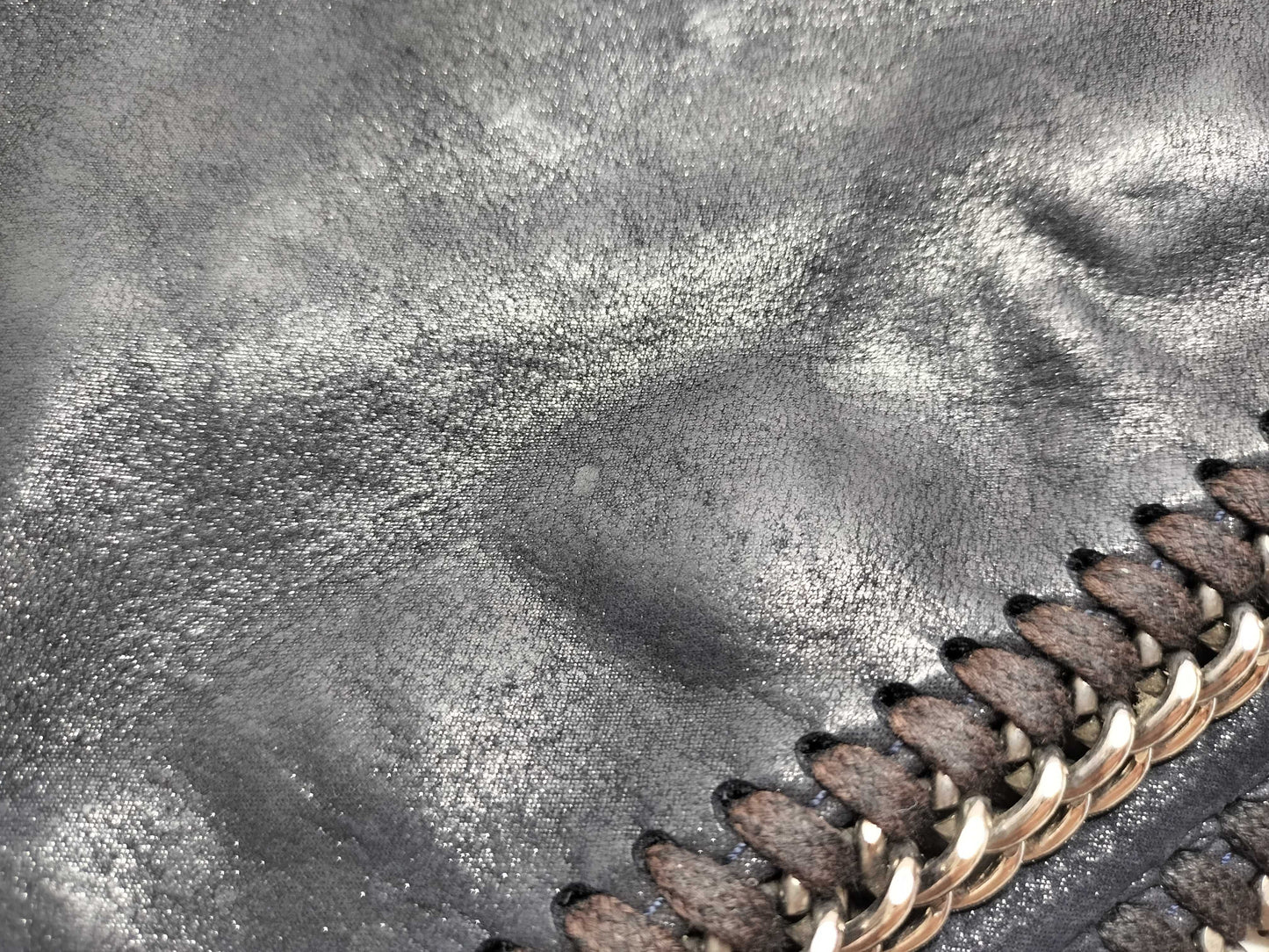 Stella McCartney Black Synthetic Leather Chain Shoulder Bag