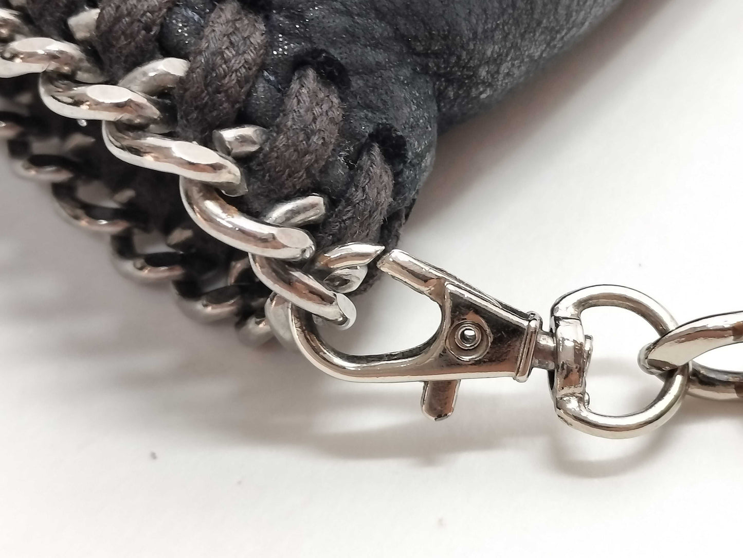 Stella McCartney Black Synthetic Leather Chain Shoulder Bag