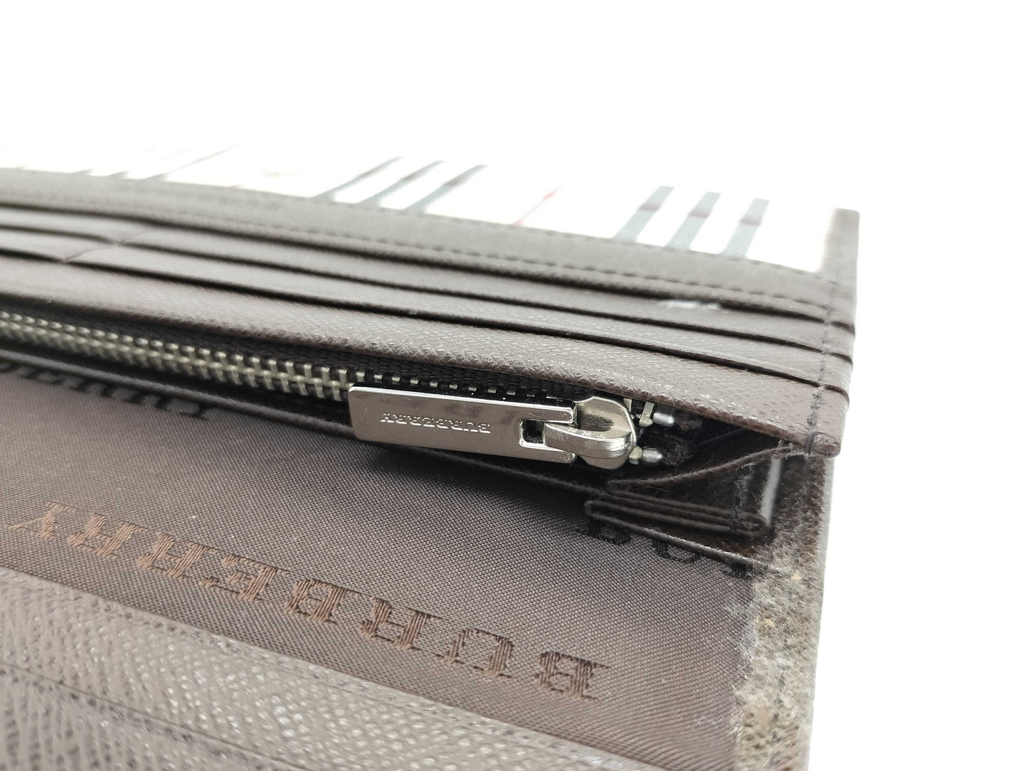 BURBERRY Check Long Wallet