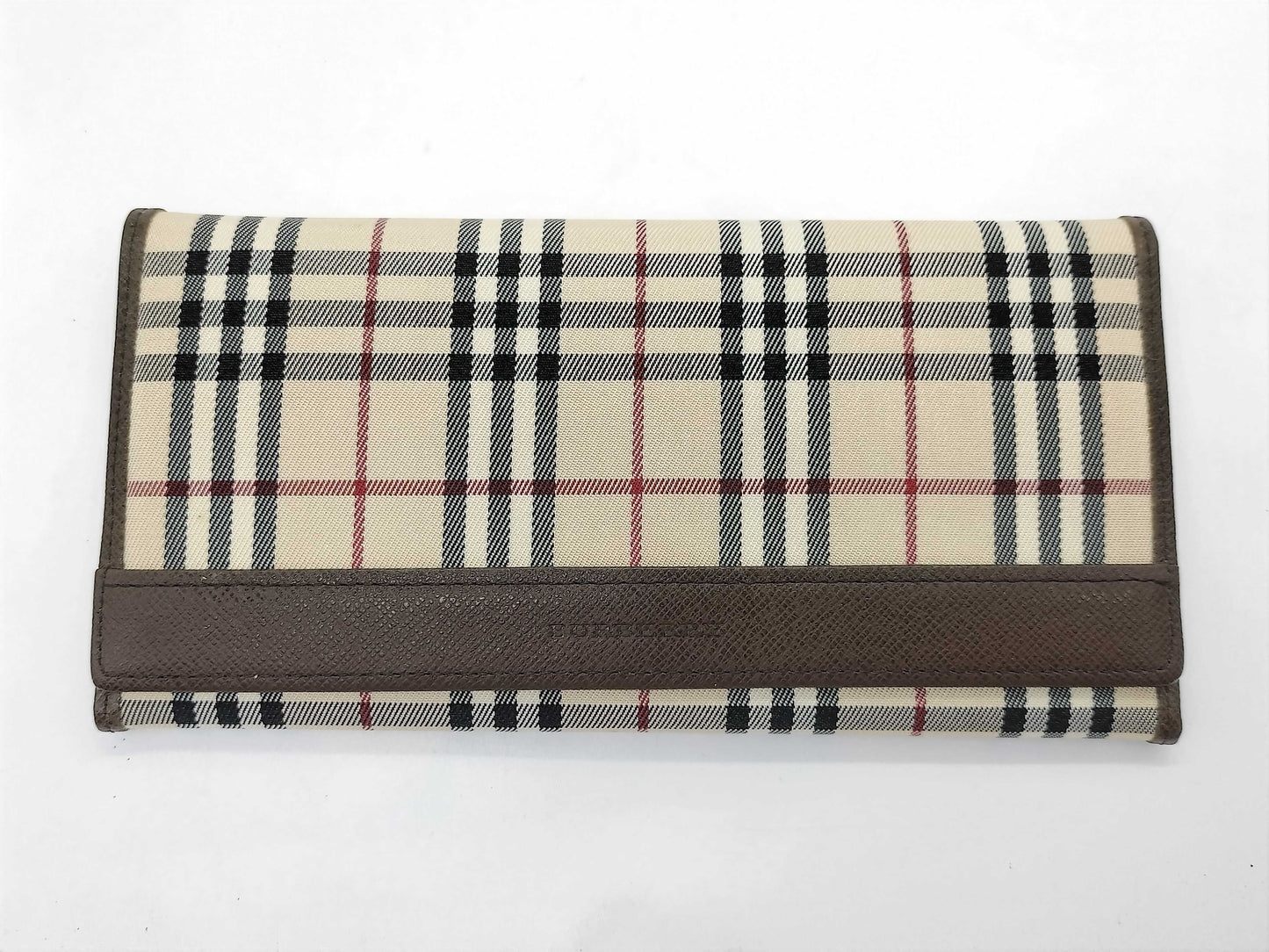 BURBERRY Check Long Wallet