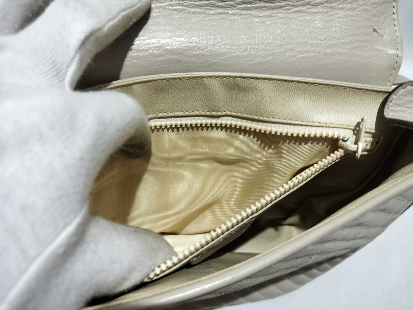 CELINE Triomphe Leather Shoulder Bag
