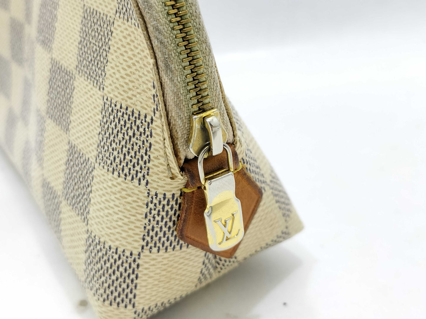 LOUIS VUITTON **2116 Damier Azur Pochette Cosmetic Pouch