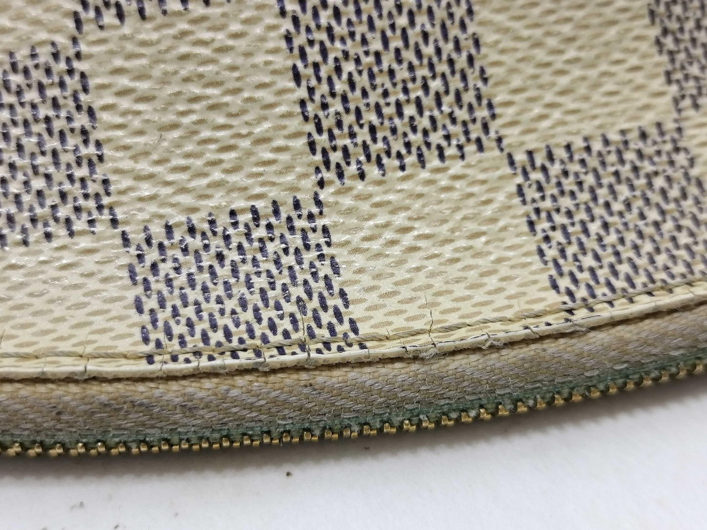 LOUIS VUITTON **2116 Damier Azur Pochette Cosmetic Pouch