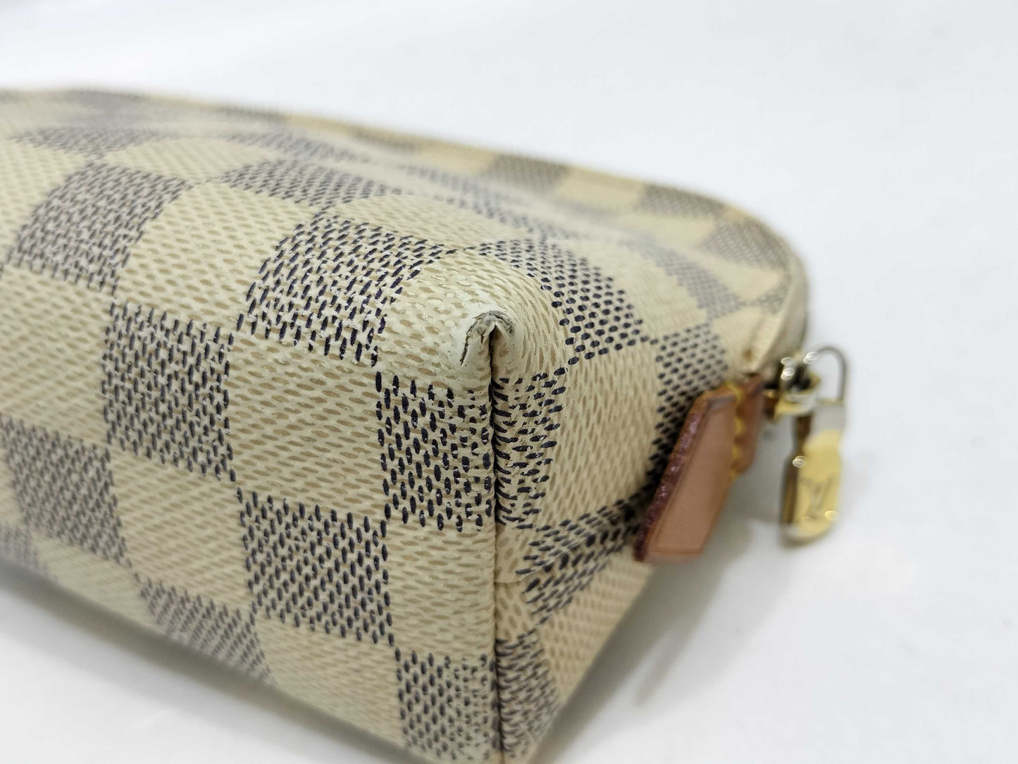 LOUIS VUITTON **2116 Damier Azur Pochette Cosmetic Pouch